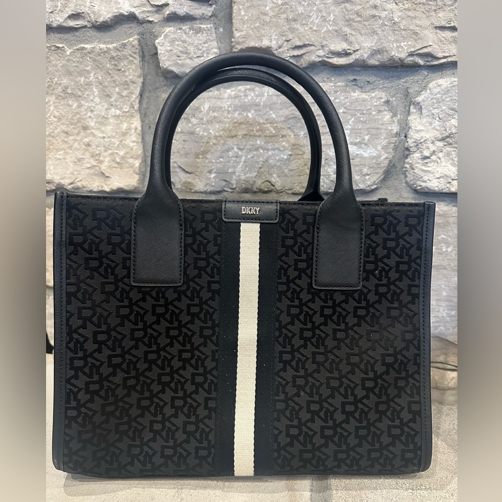 DNKY Carlita large black tote handbag